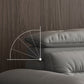 Contemporary Faux Leather Light-grey Sewn Pillow Back Pillow Top Arm Sofa