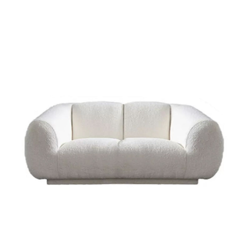 Divano di lana minimalista con chaise in bianco divano in tessuto da 29,1 "H