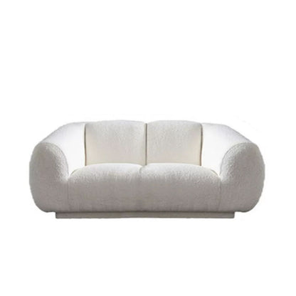 Divano di lana minimalista con chaise in bianco divano in tessuto da 29,1 "H