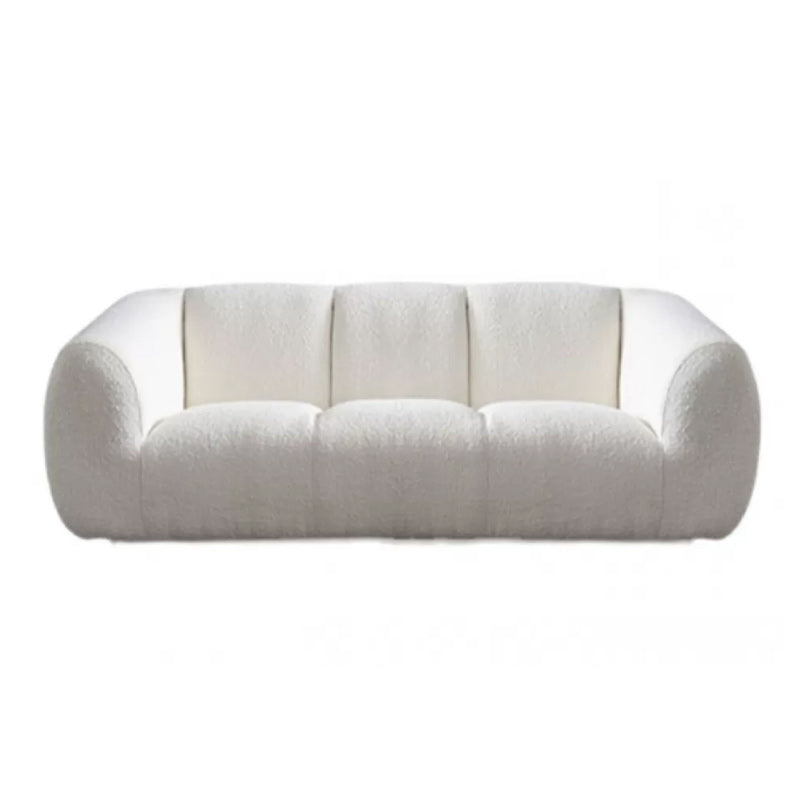 Divano di lana minimalista con chaise in bianco divano in tessuto da 29,1 "H