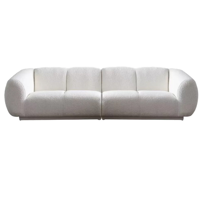 Divano di lana minimalista con chaise in bianco divano in tessuto da 29,1 "H
