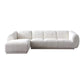 Divano di lana minimalista con chaise in bianco divano in tessuto da 29,1 "H
