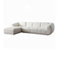 Divano di lana minimalista con chaise in bianco divano in tessuto da 29,1 "H