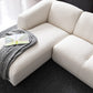 Divano di lana minimalista con chaise in bianco divano in tessuto da 29,1 "H