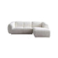 Divano di lana minimalista con chaise in bianco divano in tessuto da 29,1 "H