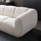 Divano di lana minimalista con chaise in bianco divano in tessuto da 29,1 "H