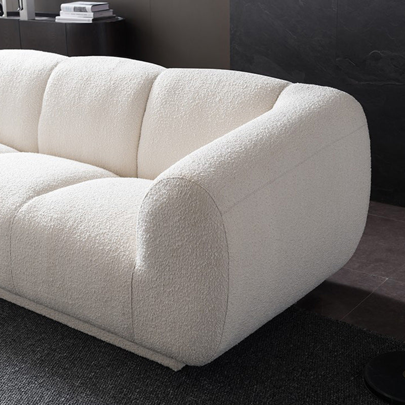 Divano di lana minimalista con chaise in bianco divano in tessuto da 29,1 "H