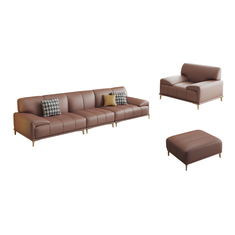 Pillow Top Arm Farmhouse Seating Dark Brown Living Room Settee