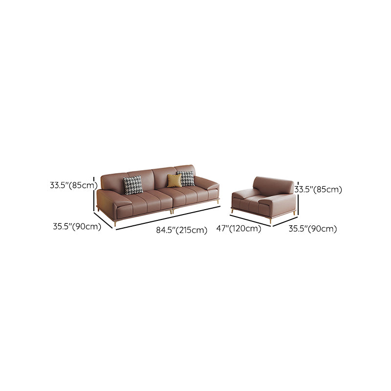 Pillow Top Arm Farmhouse Seating Dark Brown Living Room Settee