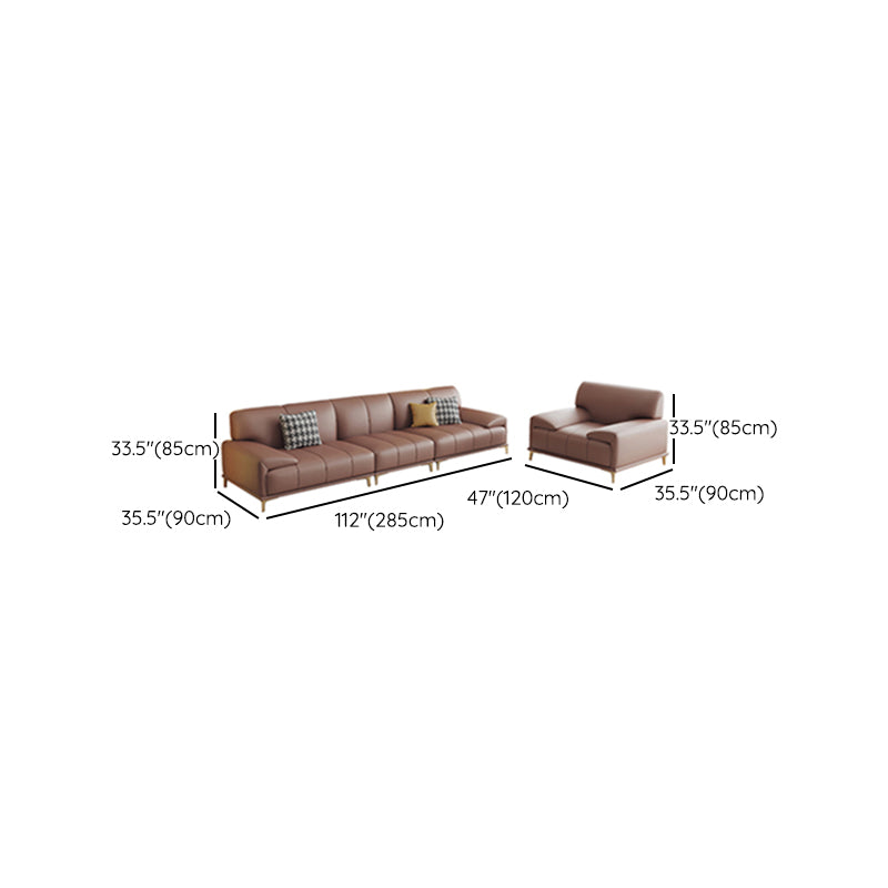 Pillow Top Arm Farmhouse Seating Dark Brown Living Room Settee