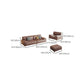 Pillow Top Arm Farmhouse Seating Dark Brown Living Room Settee
