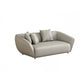 Glam Sloped Arm Sofa with Pillows Genuine Leather Sofa in Gray Sofa 70.9"L x 38.2"W x 28.3"H Clearhalo 'furn' 'furn_sectionals' 'Furniture' 'Living Room Furniture' 'Sectionals' 6606768