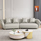 Glam Sloped Arm Sofa with Pillows Genuine Leather Sofa in Gray Clearhalo 'furn' 'furn_sectionals' 'Furniture' 'Living Room Furniture' 'Sectionals' 6606773