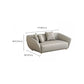 Glam Sloped Arm Sofa with Pillows Genuine Leather Sofa in Gray Clearhalo 'furn' 'furn_sectionals' 'Furniture' 'Living Room Furniture' 'Sectionals' 6606782