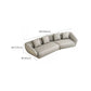 Glam Sloped Arm Sofa with Pillows Genuine Leather Sofa in Gray Clearhalo 'furn' 'furn_sectionals' 'Furniture' 'Living Room Furniture' 'Sectionals' 6606787