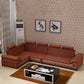 Rattan-Akzentsofa und Chaiselongue-Sofa im tropischen Stil mit Kissen