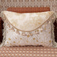 Rattan-Akzentsofa und Chaiselongue-Sofa im tropischen Stil mit Kissen