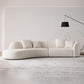 Contemporary Wool Sofa in White Simple Living Room Curved Seating