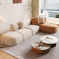 Minimalist 27.6-In H Sofa and Chaise Brown & Beige Sofa with One Side Arm Clearhalo 'furn' 'furn_sectionals' 'Furniture' 'Living Room Furniture' 'Sectionals' 6606920