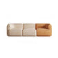 Minimalist 27.6-In H Sofa and Chaise Brown & Beige Sofa with One Side Arm Horizontal Clearhalo 'furn' 'furn_sectionals' 'Furniture' 'Living Room Furniture' 'Sectionals' 6606922