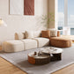 Minimalist 27.6-In H Sofa and Chaise Brown & Beige Sofa with One Side Arm Clearhalo 'furn' 'furn_sectionals' 'Furniture' 'Living Room Furniture' 'Sectionals' 6606925