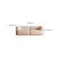 Minimalist 27.6-In H Sofa and Chaise Brown & Beige Sofa with One Side Arm Clearhalo 'furn' 'furn_sectionals' 'Furniture' 'Living Room Furniture' 'Sectionals' 6606939