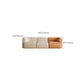 Minimalist 27.6-In H Sofa and Chaise Brown & Beige Sofa with One Side Arm Clearhalo 'furn' 'furn_sectionals' 'Furniture' 'Living Room Furniture' 'Sectionals' 6606942