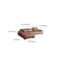 Faux Leather Sofa and Chaise Pillow Top Arm Sewn Pillow Back Seating