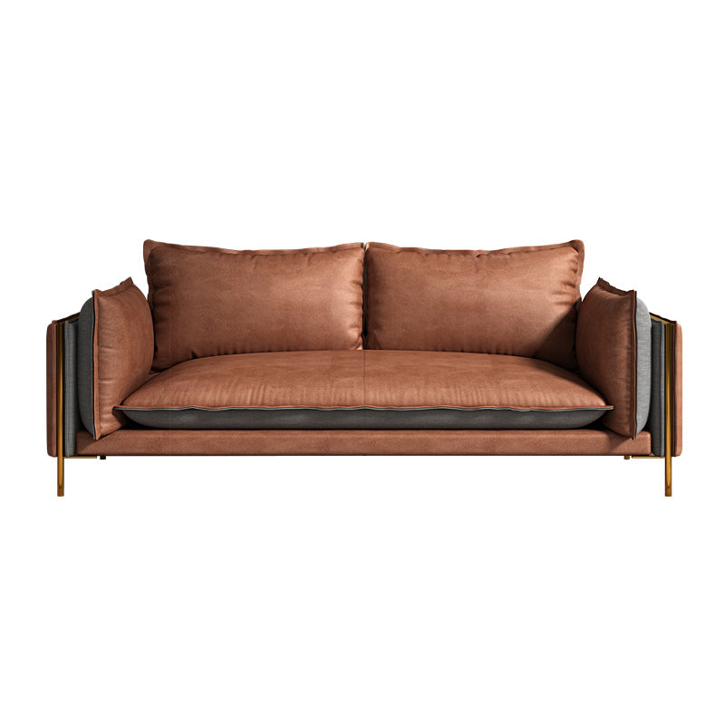 Mitte des Jahrhunderts moderner Sofa 35,4 "breite Ledersitze für Wohnzimmer