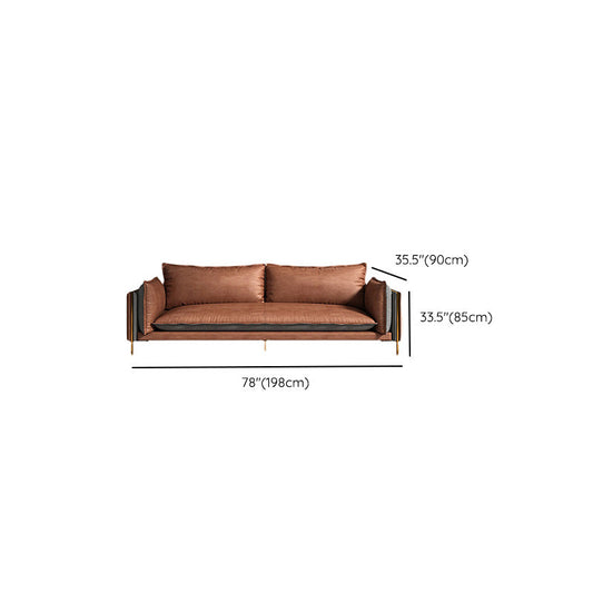 Mitte des Jahrhunderts moderner Sofa 35,4 "breite Ledersitze für Wohnzimmer