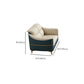 Glam 34.6 "Wide -Wide Detee in pelle gold standard a sedere per soggiorno