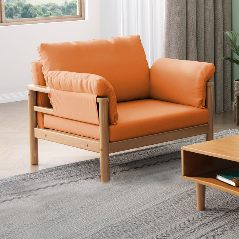 Scandinavian Pillow Top Arm Sofa Loose Back Living Room Settee