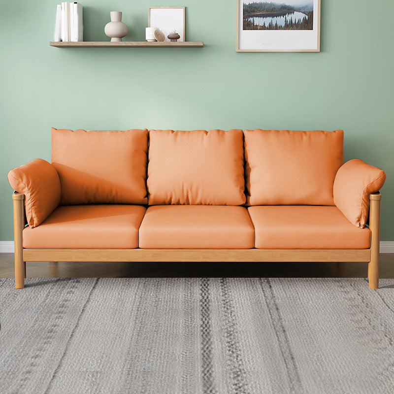 Scandinavian Pillow Top Arm Sofa Loose Back Living Room Settee