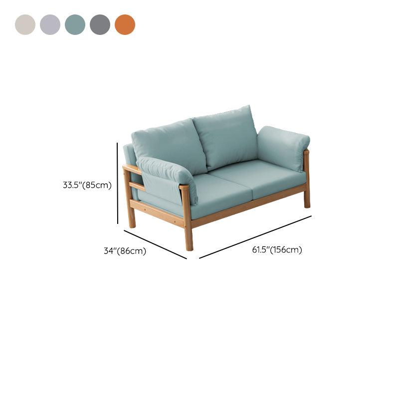 Scandinavian Pillow Top Arm Sofa Loose Back Living Room Settee