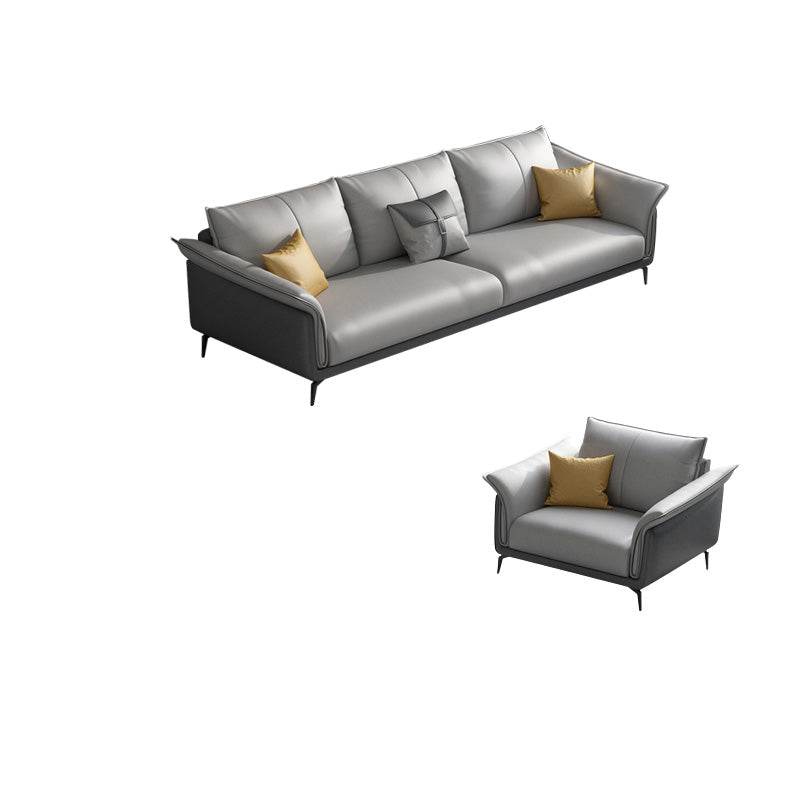 Tropischer 35 -Zoll -Sofa Stoff ausgestattet Armgrau Sitzgelegenheiten für Wohnzimmer