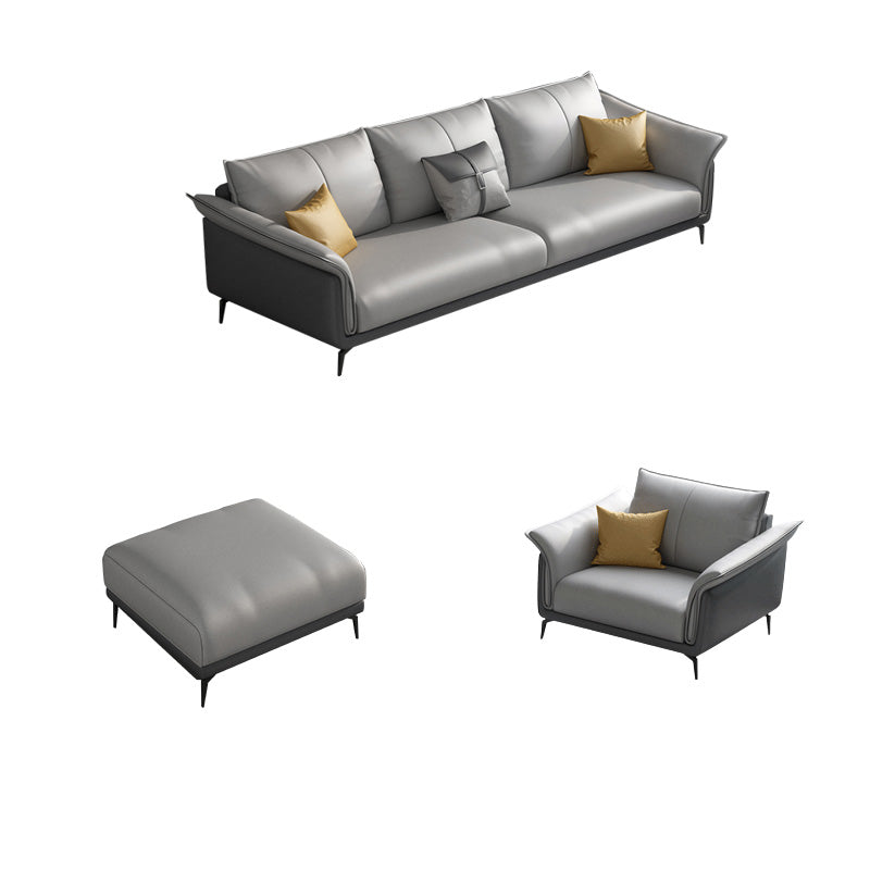 Tropischer 35 -Zoll -Sofa Stoff ausgestattet Armgrau Sitzgelegenheiten für Wohnzimmer