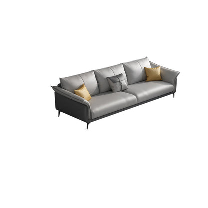 Tropical 35" Wide Sofa Fabric Flared Arm Gray Seating for Living Room