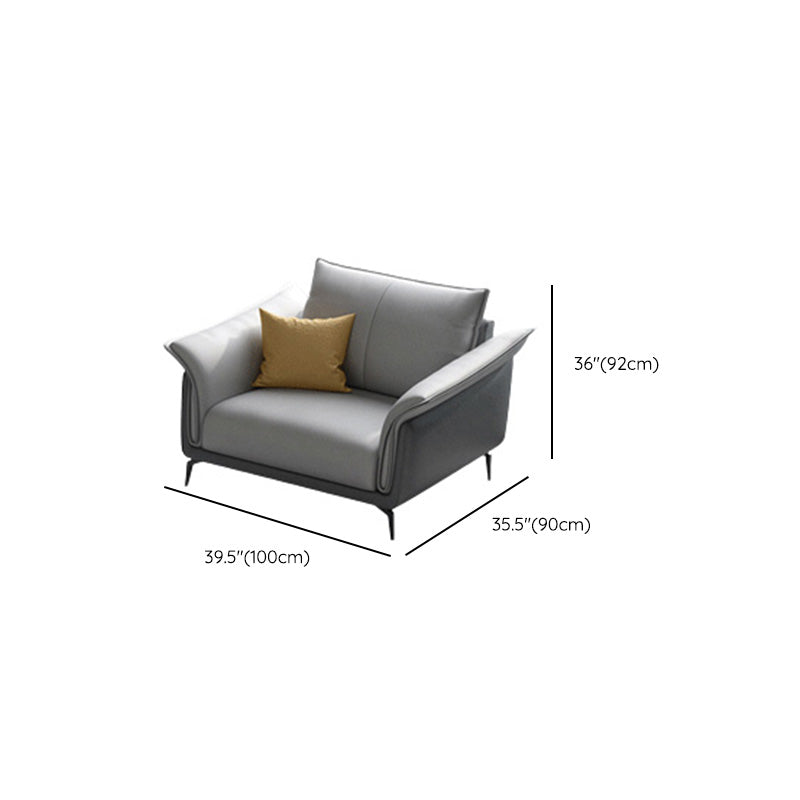 Tropischer 35 -Zoll -Sofa Stoff ausgestattet Armgrau Sitzgelegenheiten für Wohnzimmer