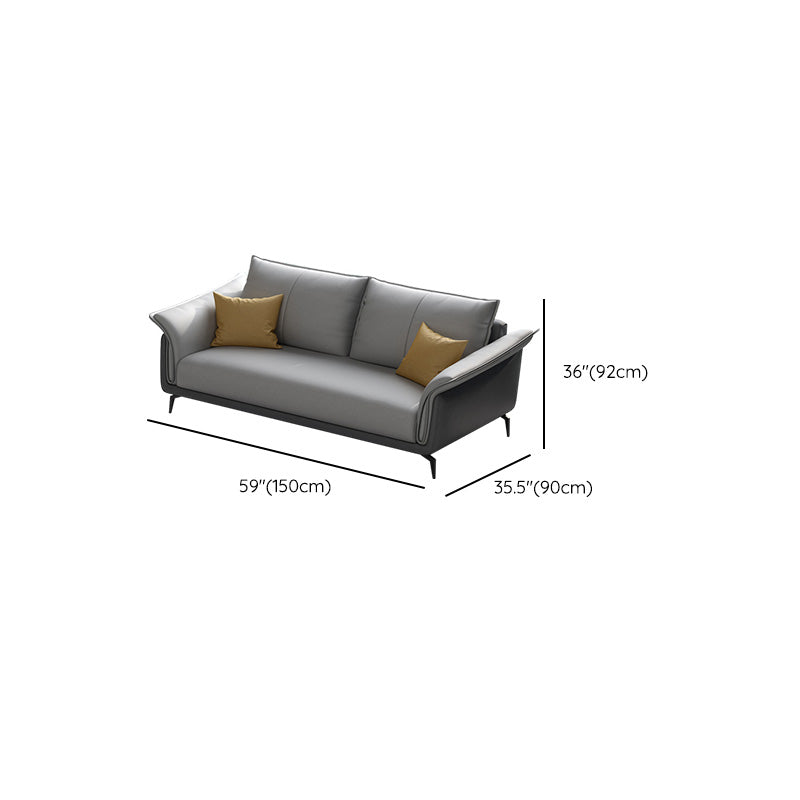 Tropischer 35 -Zoll -Sofa Stoff ausgestattet Armgrau Sitzgelegenheiten für Wohnzimmer