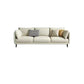 Glam Living Room 3-seater Sofa Leather Pillow Top Arm Seating Off-White Tech Cloth Clearhalo 'furn' 'furn_sofas' 'Furniture' 'Living Room Furniture' 'Sofa' 'sofas' 6607113