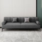 Industrial Living Room Sofa Leather Rolled Arm Black Seating