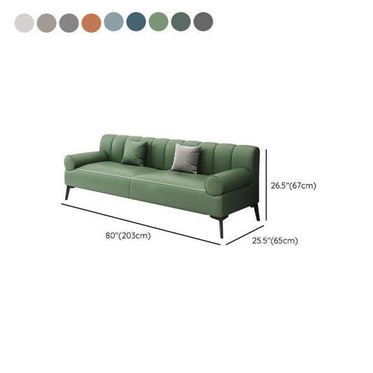 Industrielles Wohnzimmersofa Lederrollarm schwarzer Sitzgelegenheiten