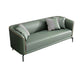 Industrial Living Room Sofa Leather Tuxedo Arm Black Seating