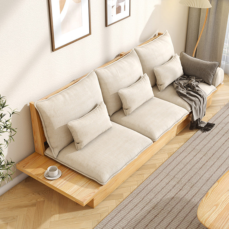 Scandinavische stoffen woonkamer bank losse rug witte zitplaatsen