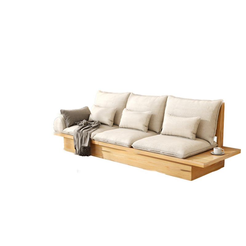 Scandinavische stoffen woonkamer bank losse rug witte zitplaatsen