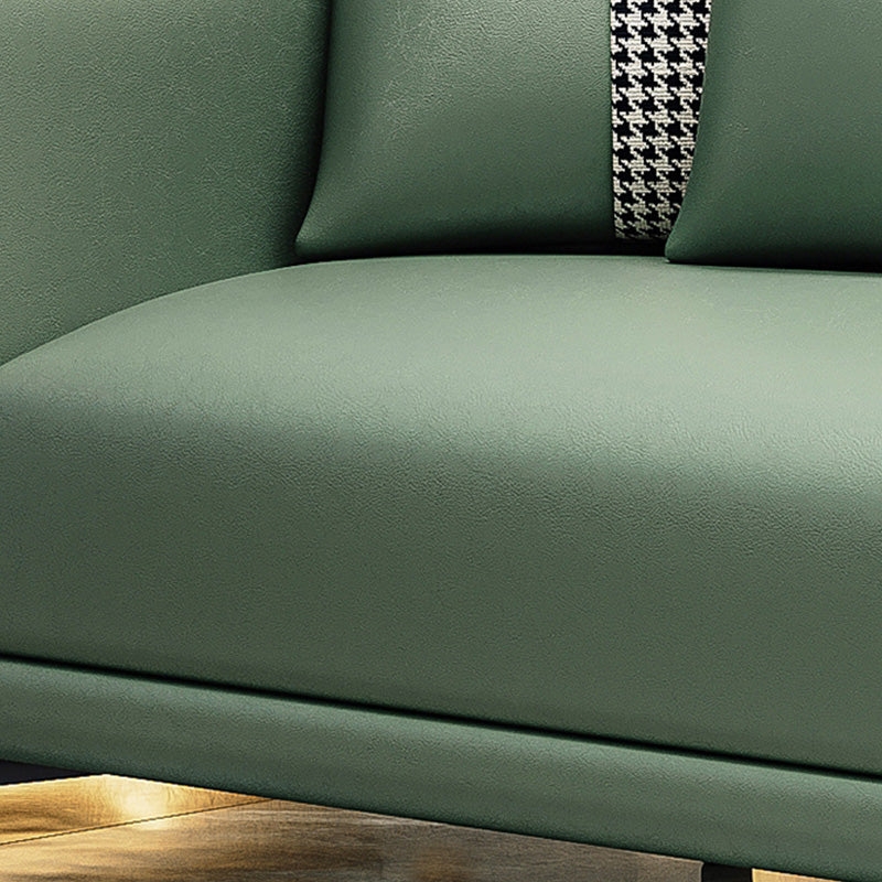 Gefällt mir ein Kissensofa moderner 25,2 -Zoll -Faux -Ledersofa mit Kissen