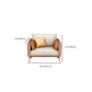 Faux Leather Square Arm Sofa with Chaise in Orange & Beige Loose Back Cushions Sofa Clearhalo 'furn' 'furn_sofas' 'Furniture' 'Living Room Furniture' 'Sofa' 'sofas' 6607244