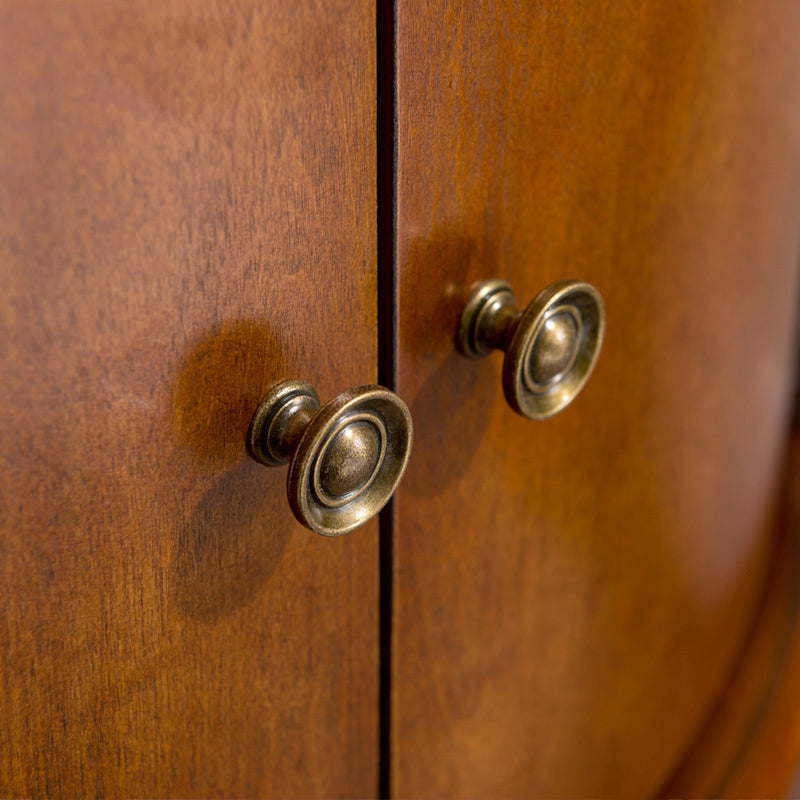 Mid-Century Modern Cabinet with Doors and Cabriole Legs in Solid Wood Clearhalo 'Cabinets & Chests' 'cabinets_chests' 'furn' 'furn_cabinets_chests' 'Furniture' 'Living Room Furniture' 6607275