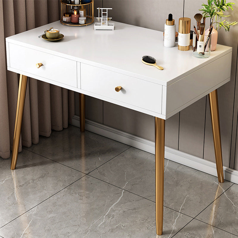 15.75" Wide Make-up Vanity White Makeup Vanity Desk Table with 2 Drawers