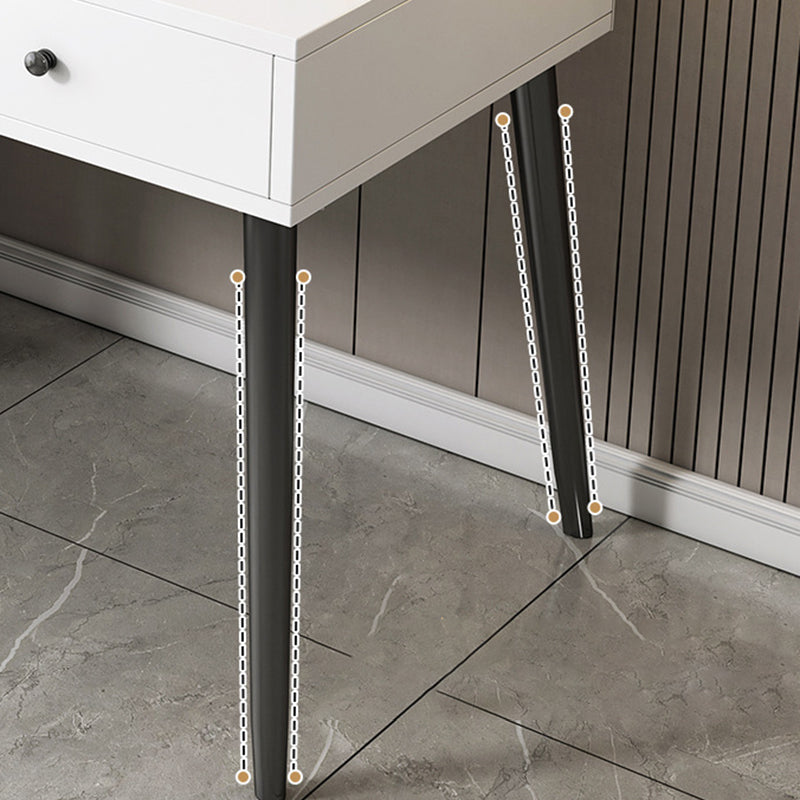 15.75" Wide Make-up Vanity White Makeup Vanity Desk Table with 2 Drawers